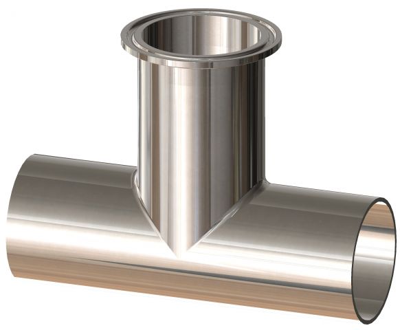 Weld x Weld x Clamp Tees - T7WWM - PM Finish SF4